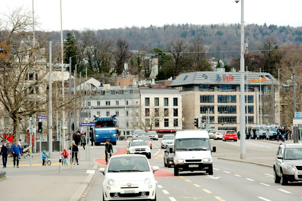 Viel Polizei auf der Quaibrücke